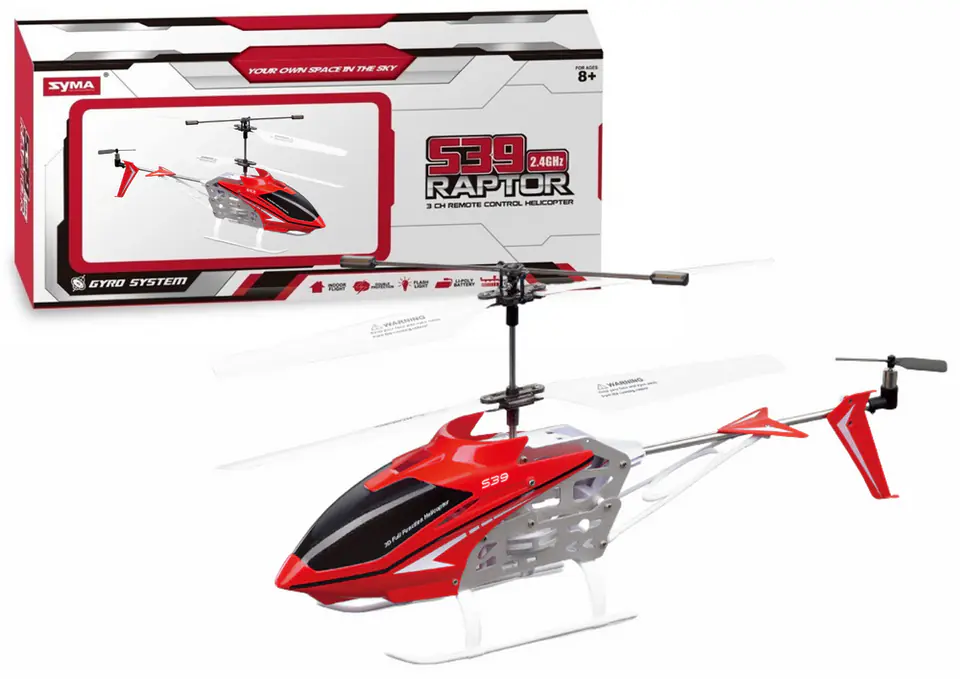 ⁨Zdalnie Sterowany Helikopter S39-1 SYMA Czerwony⁩ w sklepie Wasserman.eu