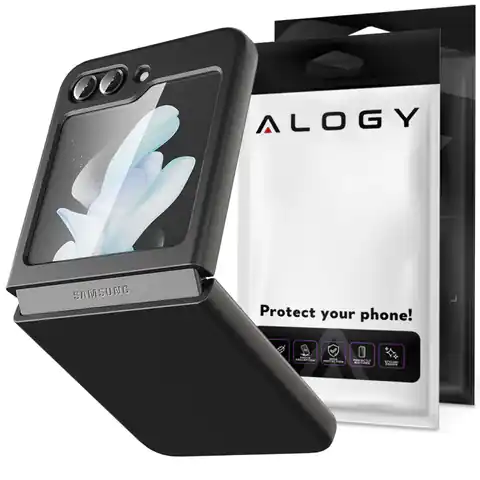 ⁨Etui do Samsung Galaxy Z Flip 5 Case Thin obudowa na telefon Alogy ochronne matowe Czarny⁩ w sklepie Wasserman.eu