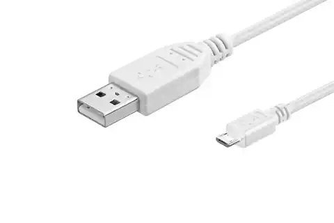 ⁨KABEL USB 2.0 GOOBAY USB-USB MICRO TYPE A-B M/M 1.8M  Hi-Speed  biały⁩ w sklepie Wasserman.eu