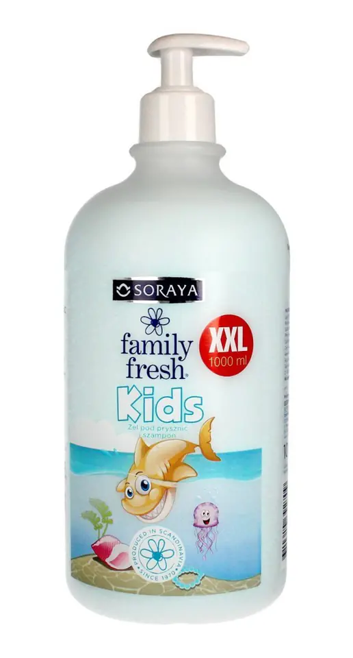 ⁨Soraya Family Fresh Żel pod prysznic dla dzieci 2w1 1000ml⁩ w sklepie Wasserman.eu