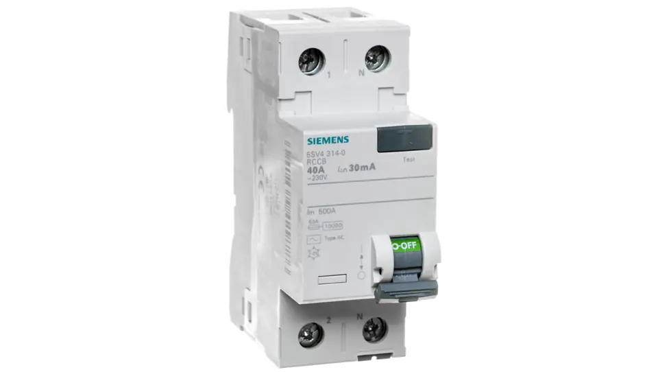 ⁨RCCB 2P 40A 0,03A Type AC 30mA 230V SENTRON 5SV4314-0⁩ at Wasserman.eu