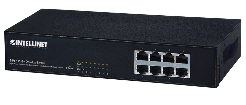 INTELLINET SWITCH ETHERNET 8X 10/100MBPS RJ45 POE/ w sklepie Wasserman.eu