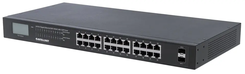 INTELLINET SWITCH GIGABIT 24X RJ45 POE+, 2X SFP, W w sklepie Wasserman.eu