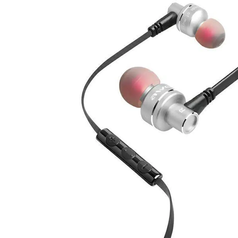 ⁨Słuchawki Stereo 3,5mm Jack AWEI (ES-10TY) szary⁩ w sklepie Wasserman.eu