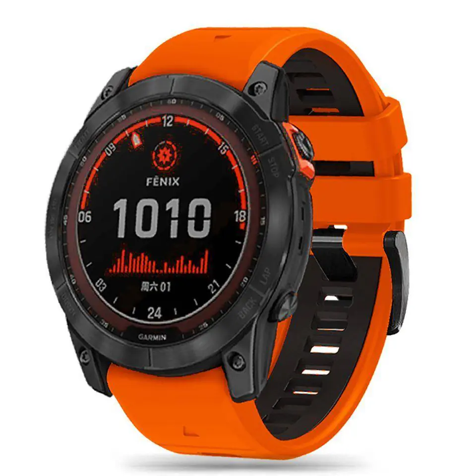 ⁨Pasek do GARMIN FENIX 3 / 5X / 3HR / 5X PLUS / 6X / 6X PRO / 7X Tech-Protect IconBand pomarańczowo-czarne⁩ w sklepie Wasserman.eu