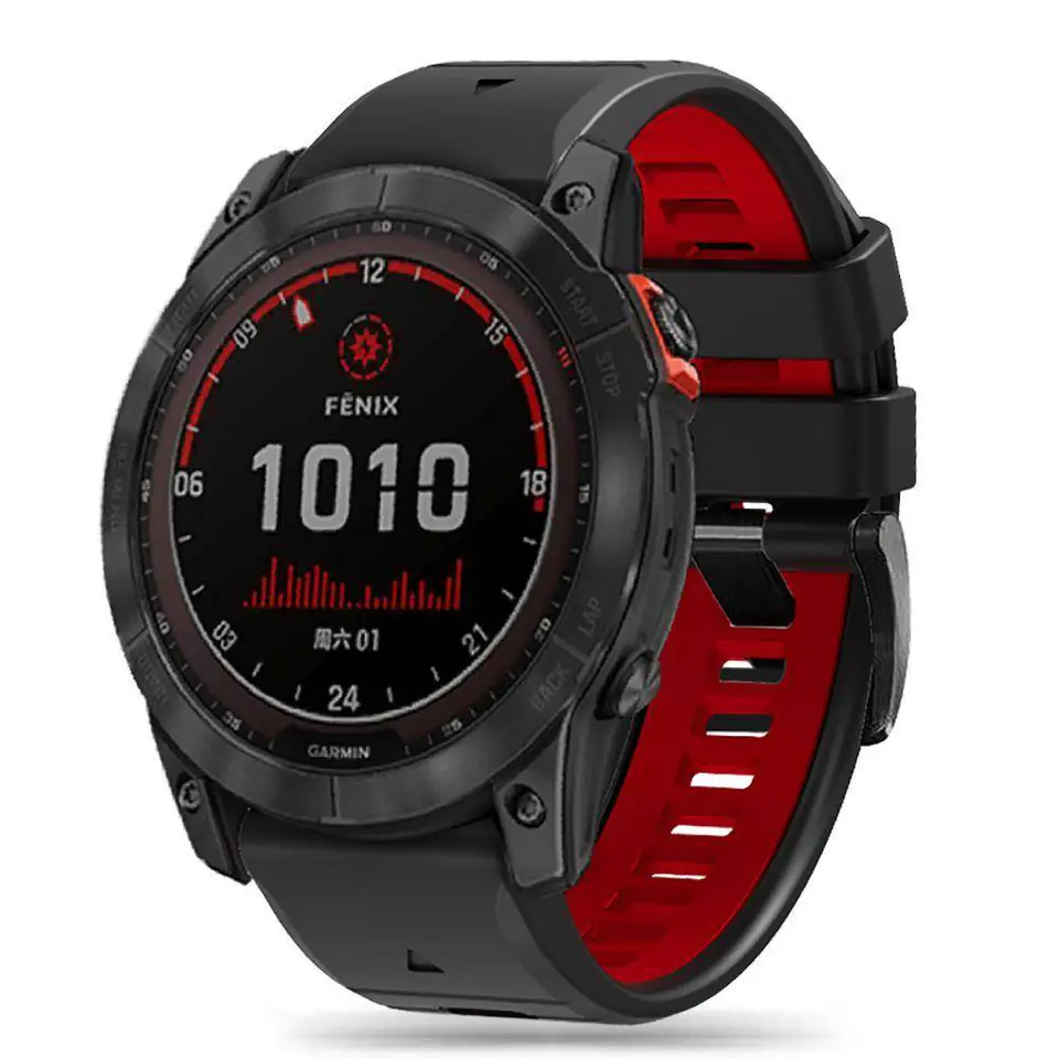 Pasek do GARMIN FENIX 3 / 5X / 3HR / 5X PLUS / 6X / 6X PRO / 7X Tech-Protect IconBand czarno-czerwone w sklepie Wasserman.eu