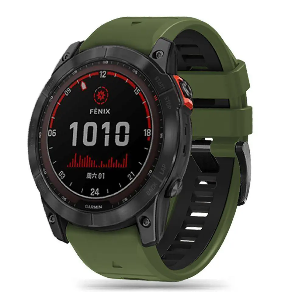 ⁨Pasek do GARMIN FENIX 3 / 5X / 3HR / 5X PLUS / 6X / 6X PRO / 7X Tech-Protect IconBand zielono-czarne⁩ w sklepie Wasserman.eu