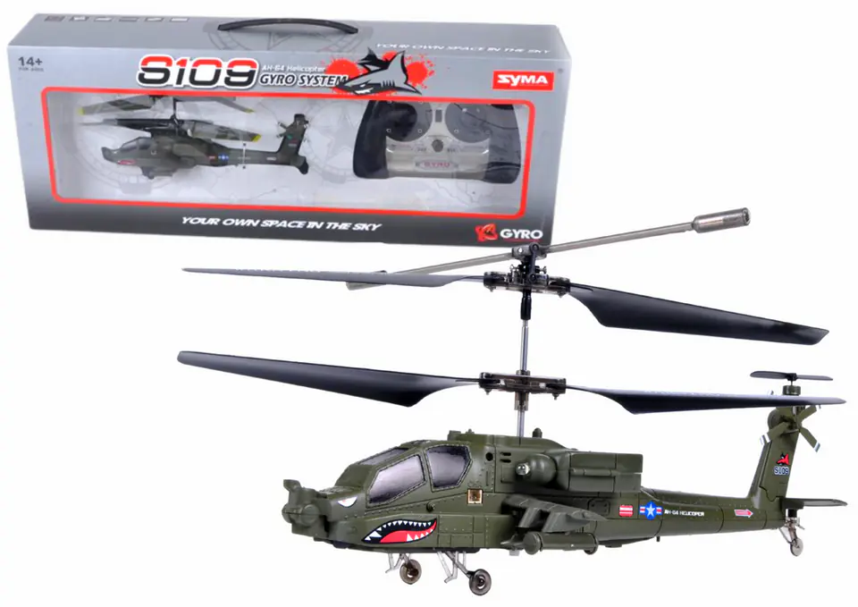 ⁨Zdalnie Sterowany Helikopter S109G SYMA RC Zielony⁩ w sklepie Wasserman.eu