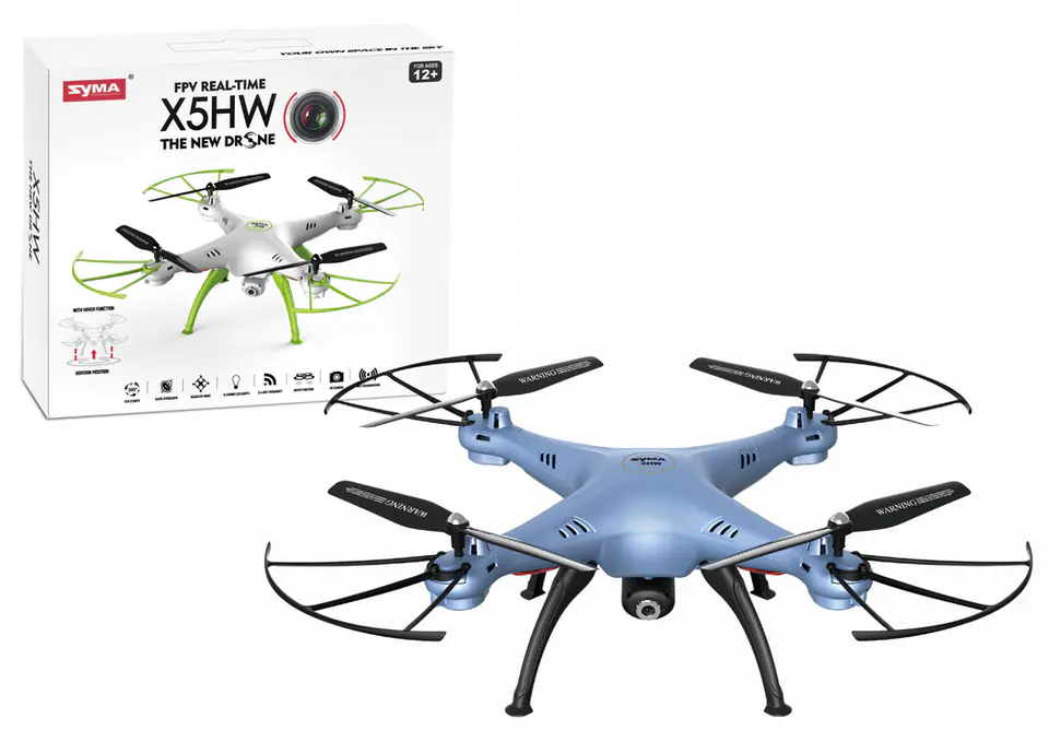 ⁨Zdalnie Sterowany Dron X5HW SYMA Niebieski⁩ w sklepie Wasserman.eu
