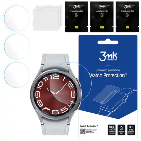 ⁨Szkło hybrydowe 3x do Samsung Galaxy Watch 6 Classic 47mm 3mk Watch Protection na ekran⁩ w sklepie Wasserman.eu