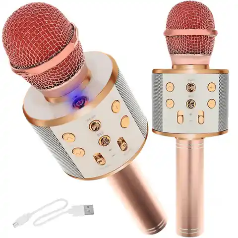 ⁨Mikrofon karaoke- jasnoróżowy Izoxis 22190⁩ w sklepie Wasserman.eu