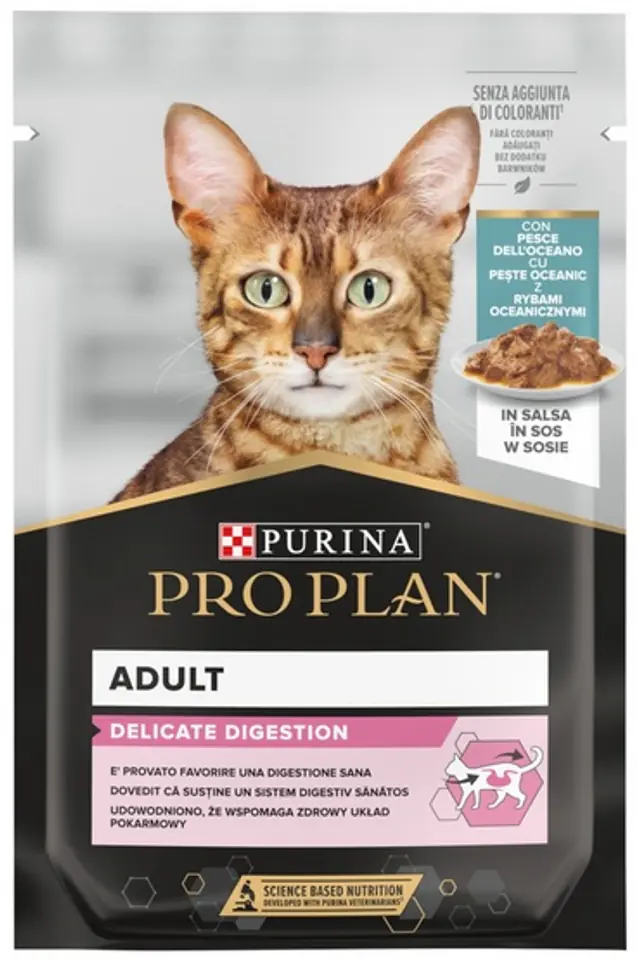 ⁨Purina Pro Plan Cat Delicate ryba oceaniczna saszetka 85g⁩ w sklepie Wasserman.eu