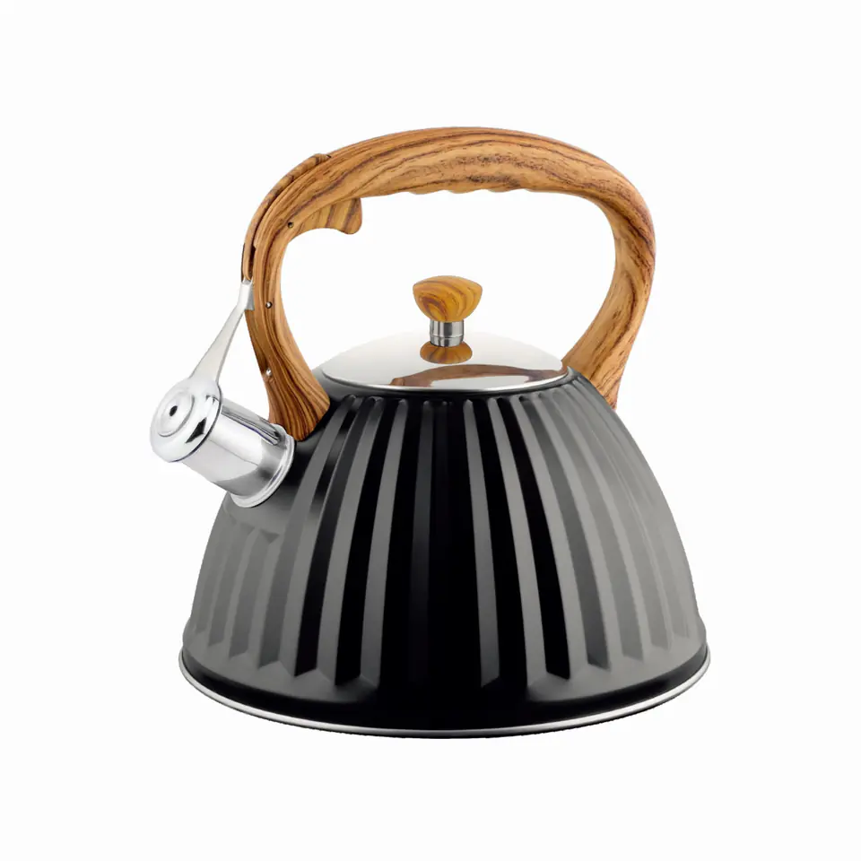 ⁨PROMIS TMC25D Kettle 3.0 l, ANTONIO, black, wooden handle⁩ at Wasserman.eu