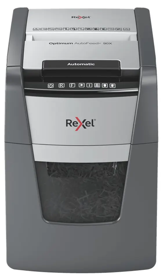 ⁨Rexel AutoFeed+ 90X paper shredder Cross shredding 55 dB Black, Grey⁩ at Wasserman.eu