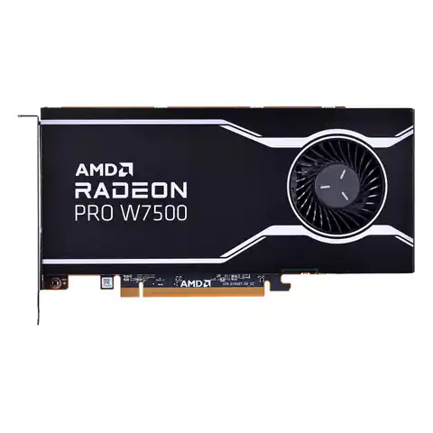 ⁨Karta graficzna AMD Radeon Pro W7500 8GB GDDR6, 4x DisplayPort 2.1, 70W, PCI Gen4 x8⁩ w sklepie Wasserman.eu