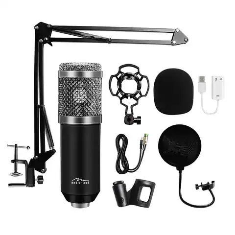 ⁨Microphone with accessories kit STUDIO AND STREAMING MICROPHONE MT397S⁩ at Wasserman.eu
