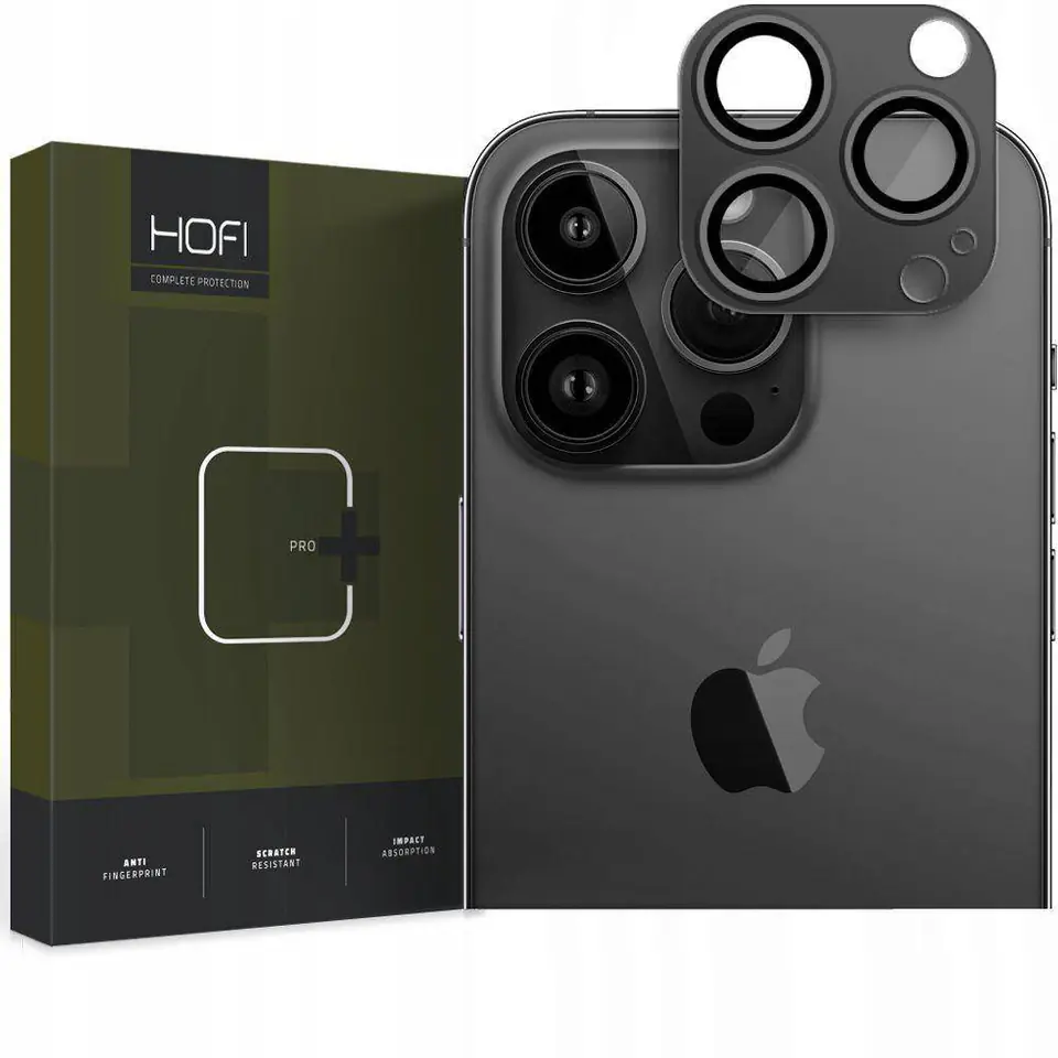 Osłona Aparatu APPLE IPHONE 15 PRO / 15 PRO MAX Hofi FullCam Pro+ czarne w sklepie Wasserman.eu