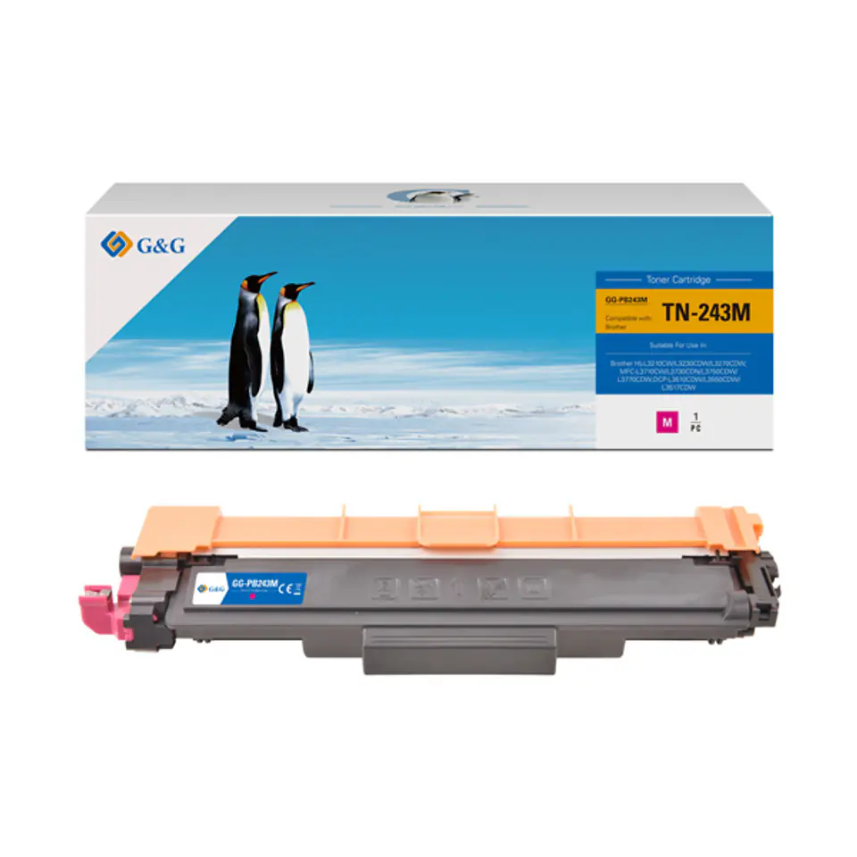 ⁨G&G kompatybilny toner z Brother TN243M, NT-PB243M, magenta, 1000s⁩ w sklepie Wasserman.eu