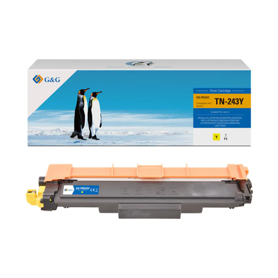 ⁨G&G kompatybilny toner z Brother TN243Y, NT-PB243Y, yellow, 1000s⁩ w sklepie Wasserman.eu