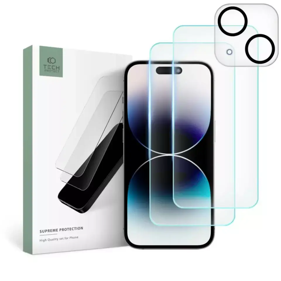 ⁨Szkło hartowane Supreme Set do Apple iPhone 15 Clear⁩ w sklepie Wasserman.eu