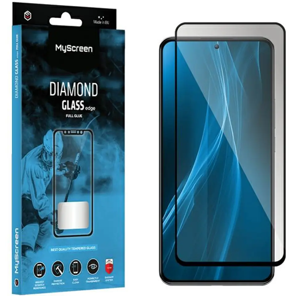 ⁨MS Diamond Glass Edge FG OnePlus 10T czarny/black Full Glue⁩ w sklepie Wasserman.eu