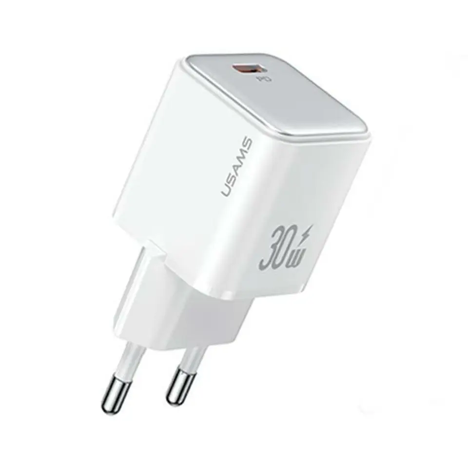 ⁨USAMS Ład. siec. 1xUSB-C PD30W 3A (only head) PD3.0 Fast Charging biały/white X-ron Series CC186TC02 (US-CC186)⁩ w sklepie Wasserman.eu