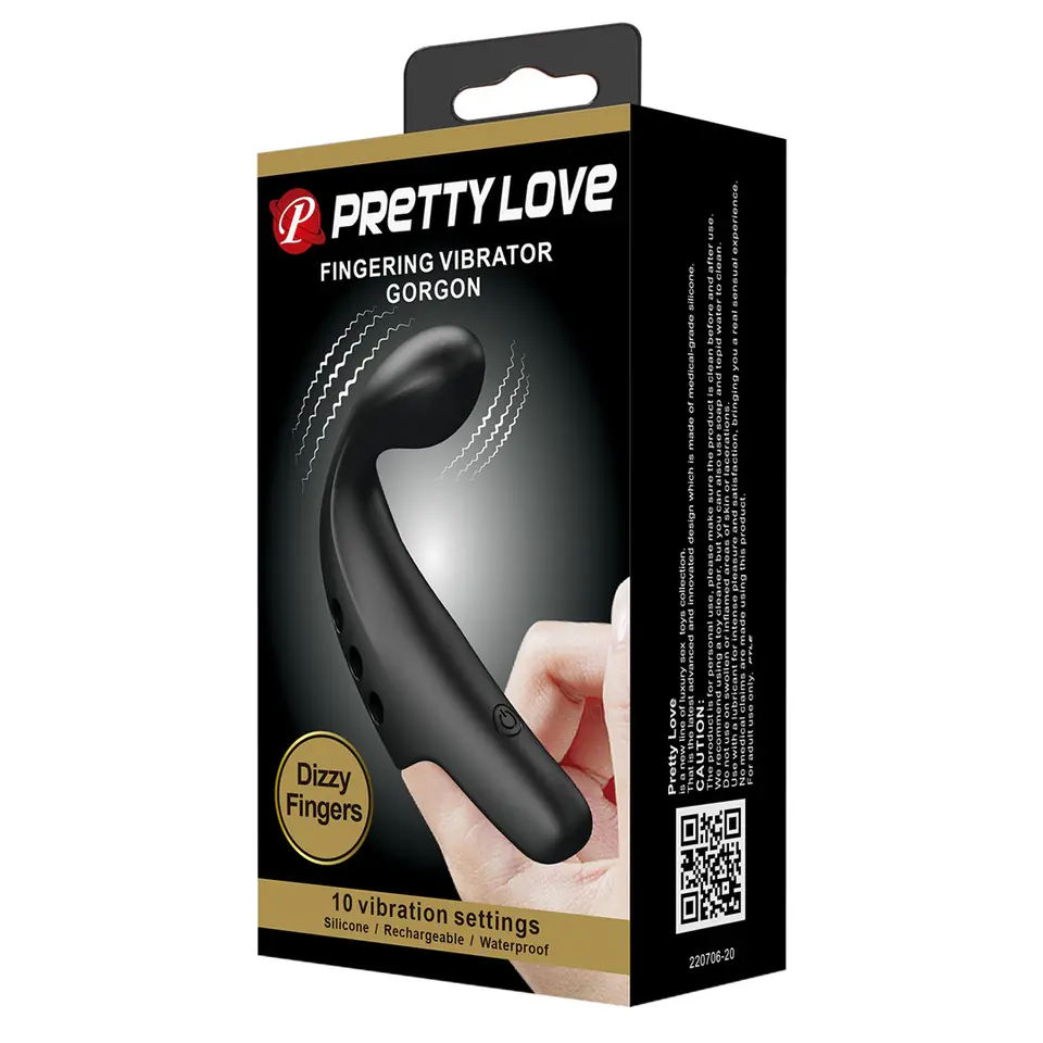 ⁨PRETTY LOVE FINGERING VIBRATING GORGON BLACK⁩ w sklepie Wasserman.eu