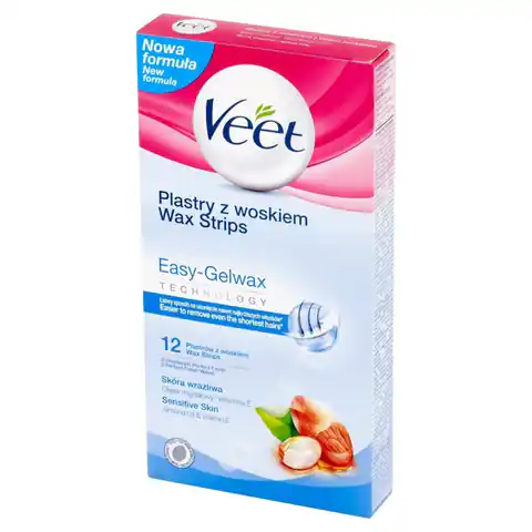 ⁨Veet Wax Depilatory Patches for Sensitive Skin 1 op.-12pcs⁩ at Wasserman.eu