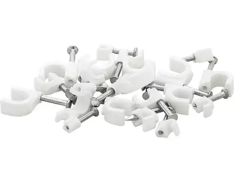 ⁨Cable holder 6mm white round⁩ at Wasserman.eu