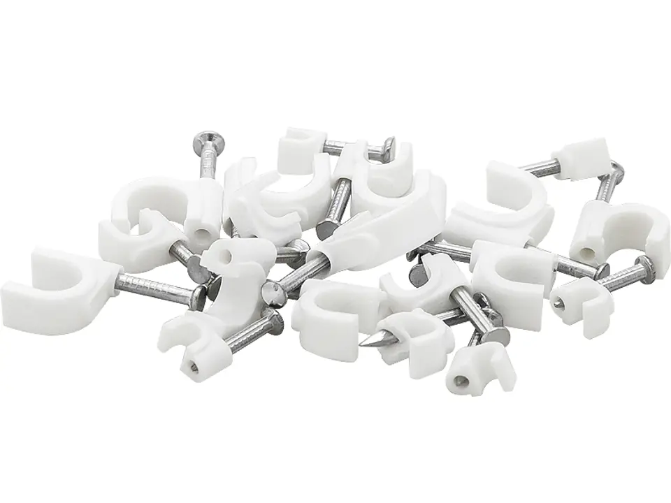 ⁨Cable holder 10mm white round⁩ at Wasserman.eu