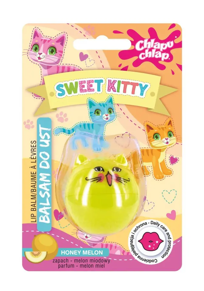 ⁨CHLAPU CHLAP Błyszczyk do ust Sweet Kitty - miodowy melon 1szt⁩ w sklepie Wasserman.eu