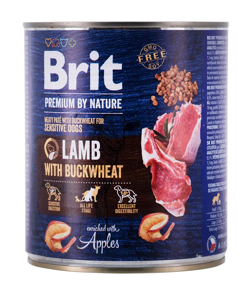 ⁨BRIT Premium by Nature Lamb with Buckwheat - Wet dog food - 800 g⁩ at Wasserman.eu