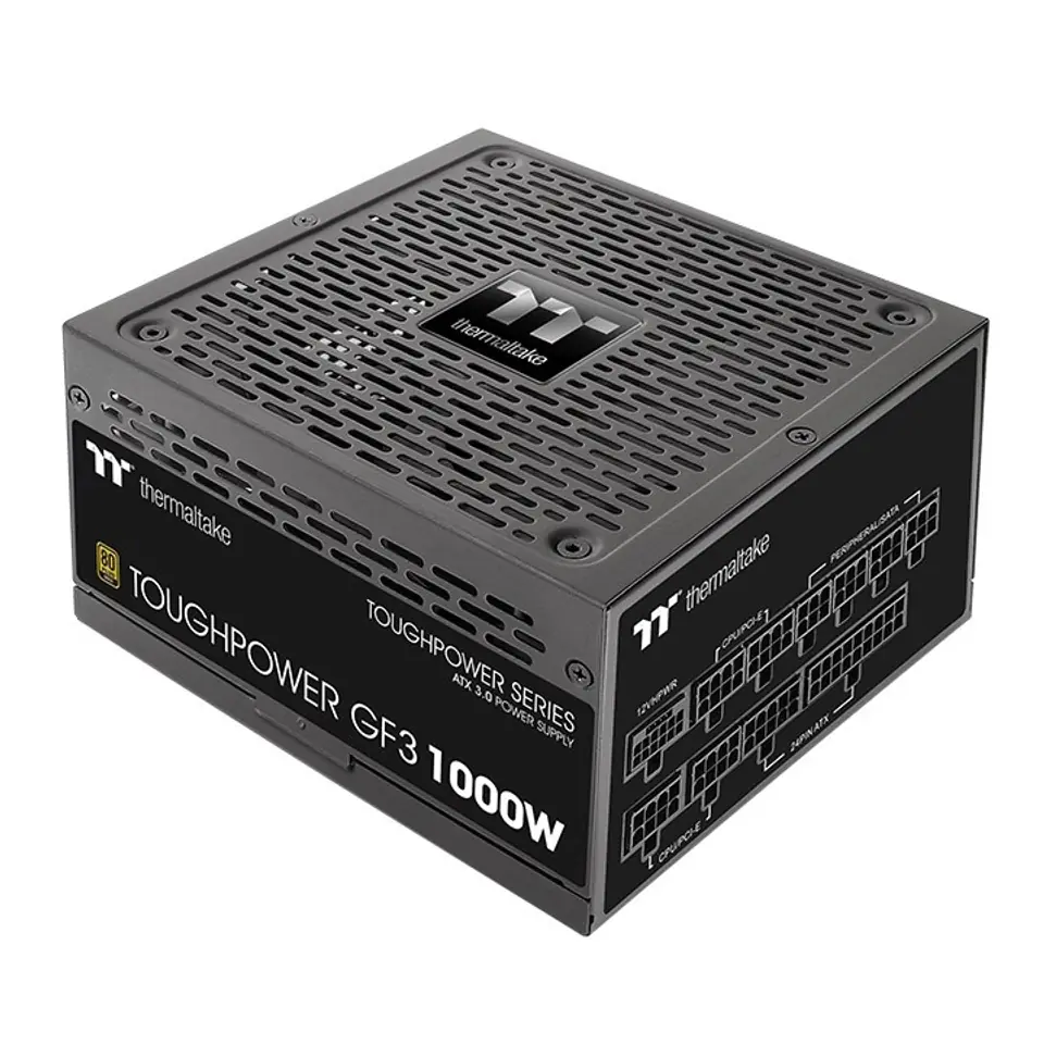 ⁨Thermaltake Toughpower GF3 power supply unit 1000 W 24-pin ATX Black⁩ at Wasserman.eu