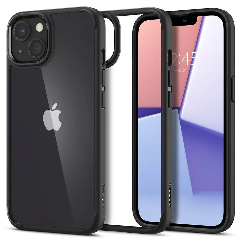 ⁨Etui APPLE IPHONE 15 PLUS Spigen Ultra Hybrid Matte czarne⁩ w sklepie Wasserman.eu