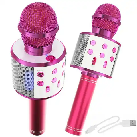 ⁨Mikrofon karaoke- różowy Izoxis 22191⁩ w sklepie Wasserman.eu