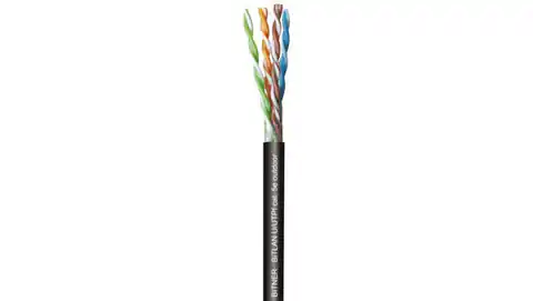 ⁨Kabel teleinformatyczny BiTLAN U/UTPf 4x2x24AWG(0,5) kat.5e outdoor 200MHz TI0012 /305m/⁩ w sklepie Wasserman.eu