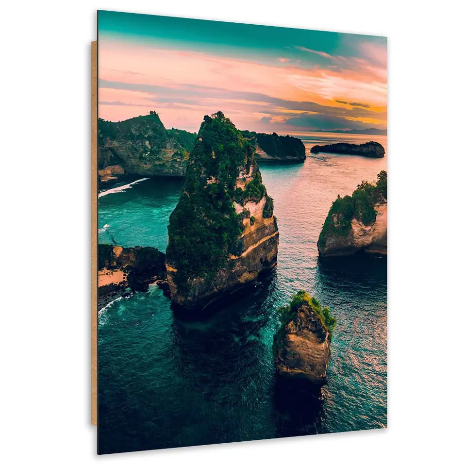 ⁨Obraz Deco Panel, Skały w turkusowym oceanie (Rozmiar 40x60)⁩ w sklepie Wasserman.eu