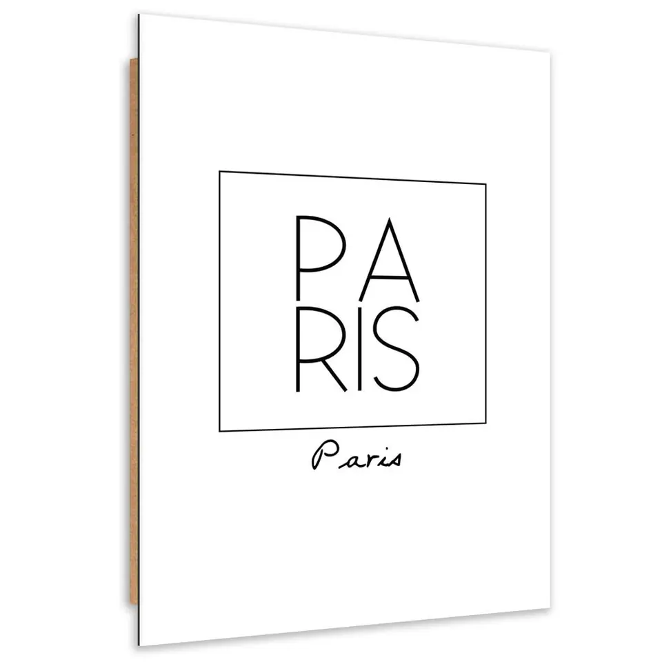 ⁨Obraz Deco Panel, Napis Paris (Rozmiar 40x60)⁩ w sklepie Wasserman.eu