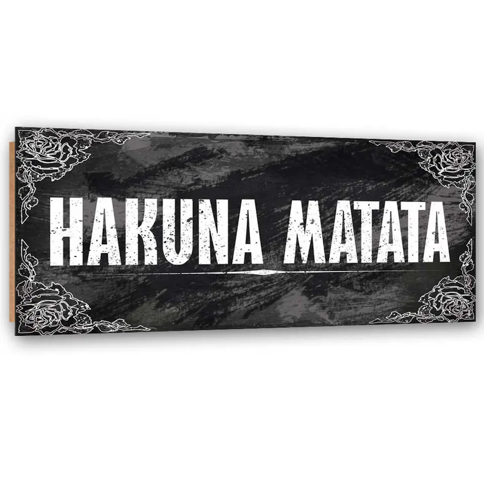 ⁨Obraz Deco Panel, Napis Król Lew Hakuna Matata (Rozmiar 120x40)⁩ w sklepie Wasserman.eu