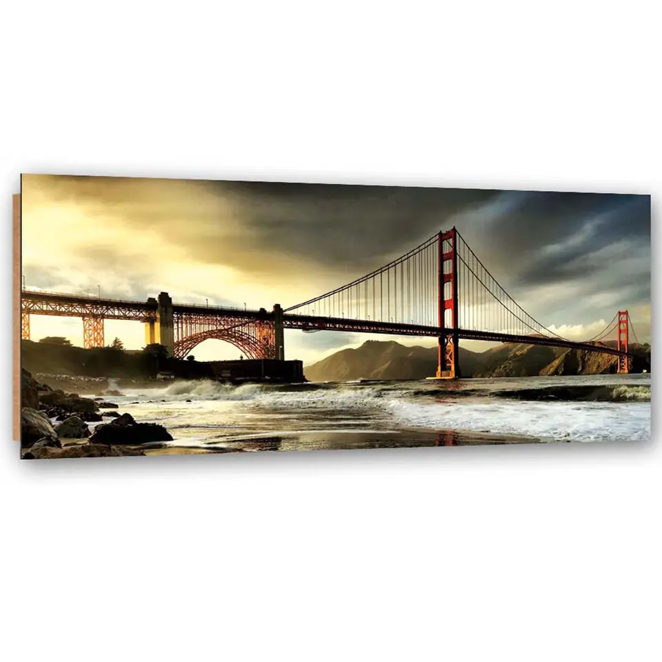 ⁨Obraz Deco Panel, Widok na Most Brookliński (Rozmiar 120x40)⁩ w sklepie Wasserman.eu