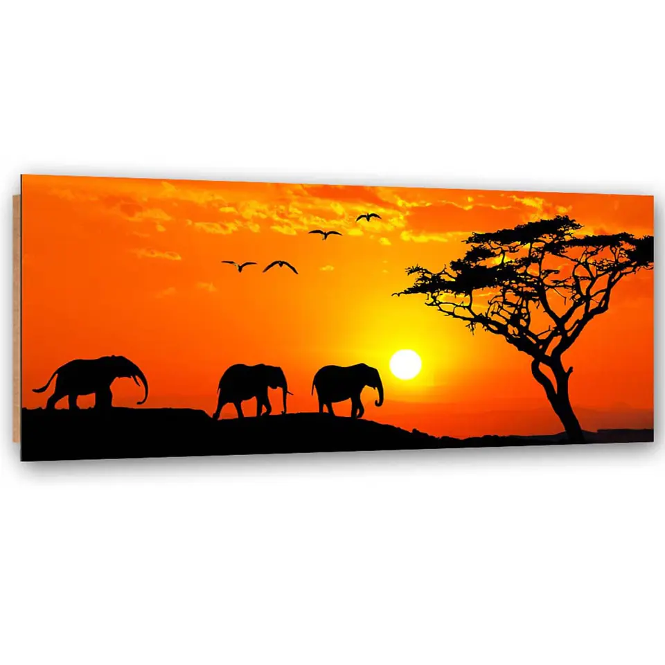 ⁨Obraz Deco Panel, Panorama sawanny w Afryce (Rozmiar 120x40)⁩ w sklepie Wasserman.eu