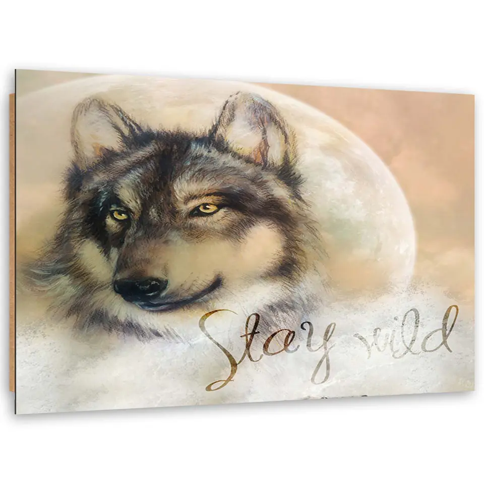 ⁨Obraz Deco Panel, Wilk Stay Wild (Rozmiar 120x80)⁩ w sklepie Wasserman.eu