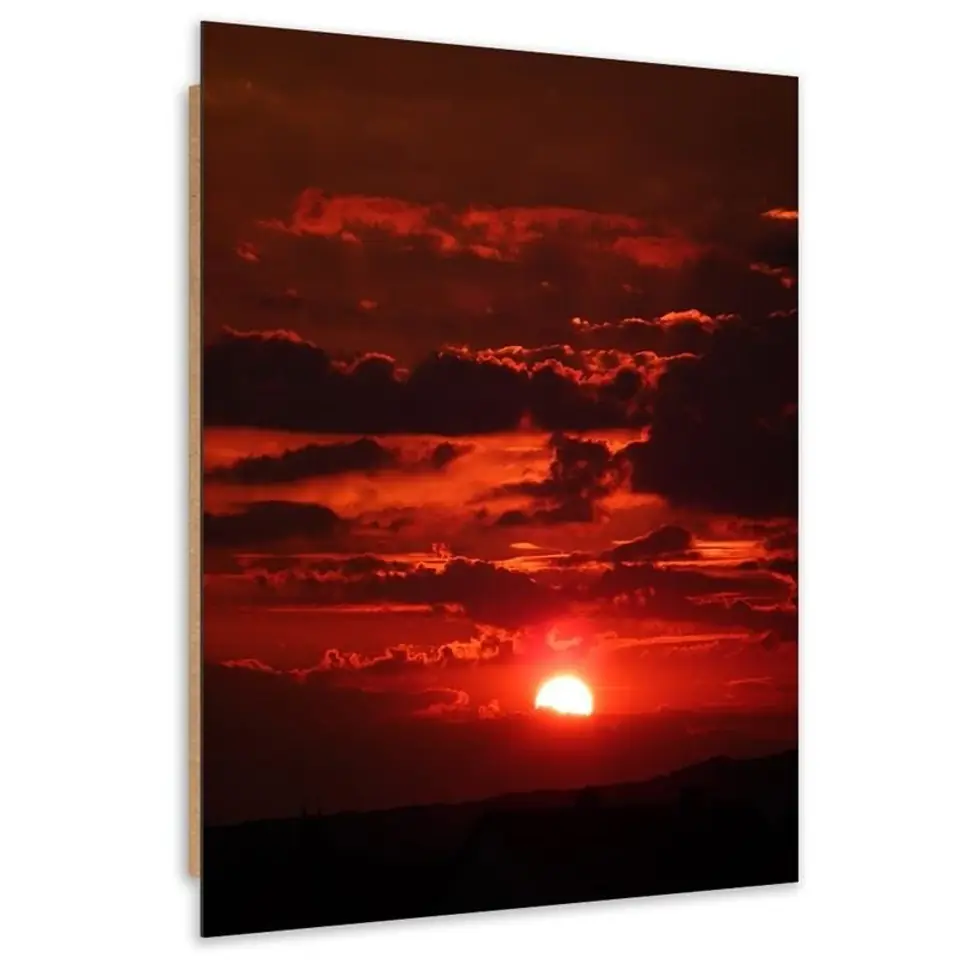 ⁨Obraz Deco Panel, Czerwony zachód słońca (Rozmiar 40x60)⁩ w sklepie Wasserman.eu