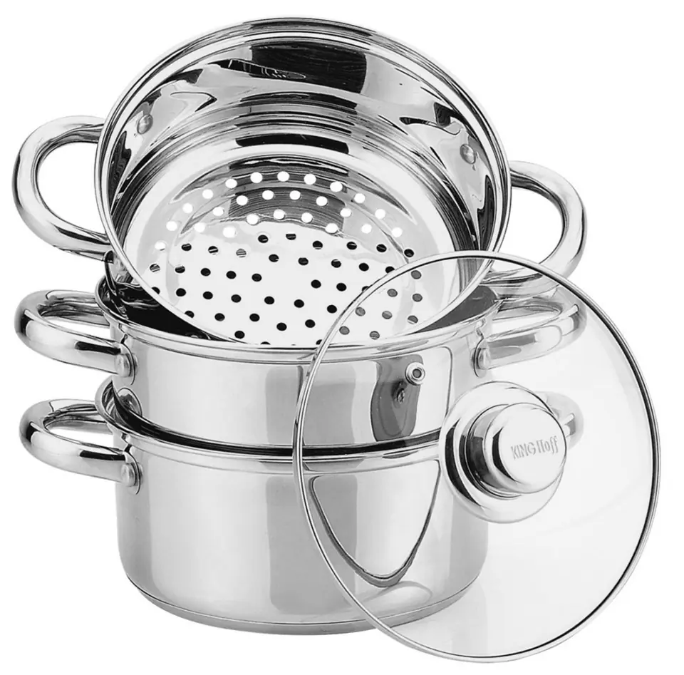 ⁨KINGHOFF 4 ELEM STEAM POT. 18cm KH-3316⁩ at Wasserman.eu