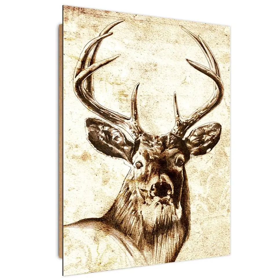 ⁨Obraz Deco Panel, Malowany jeleń (Rozmiar 40x60)⁩ w sklepie Wasserman.eu