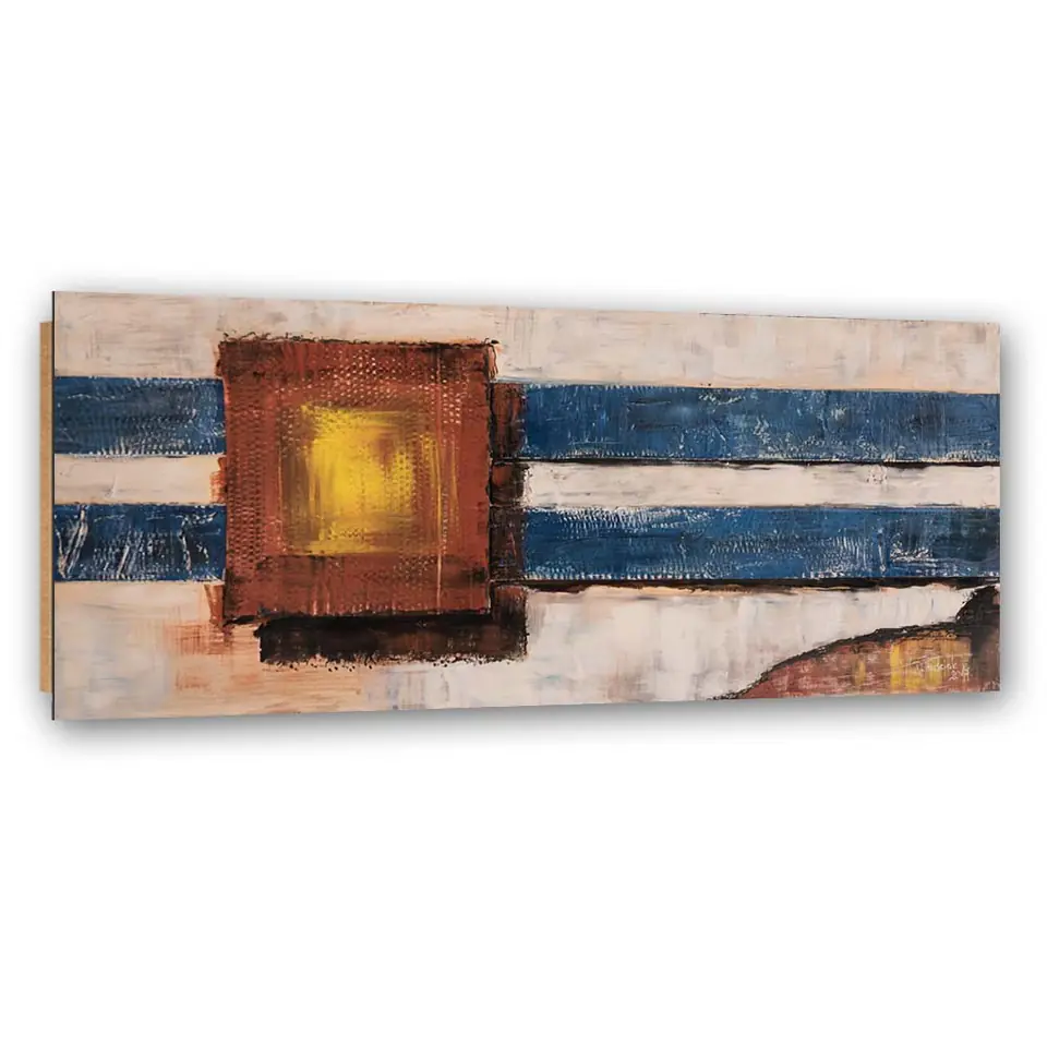 ⁨Obraz Deco Panel, Niebieskie linie (Rozmiar 120x40)⁩ w sklepie Wasserman.eu
