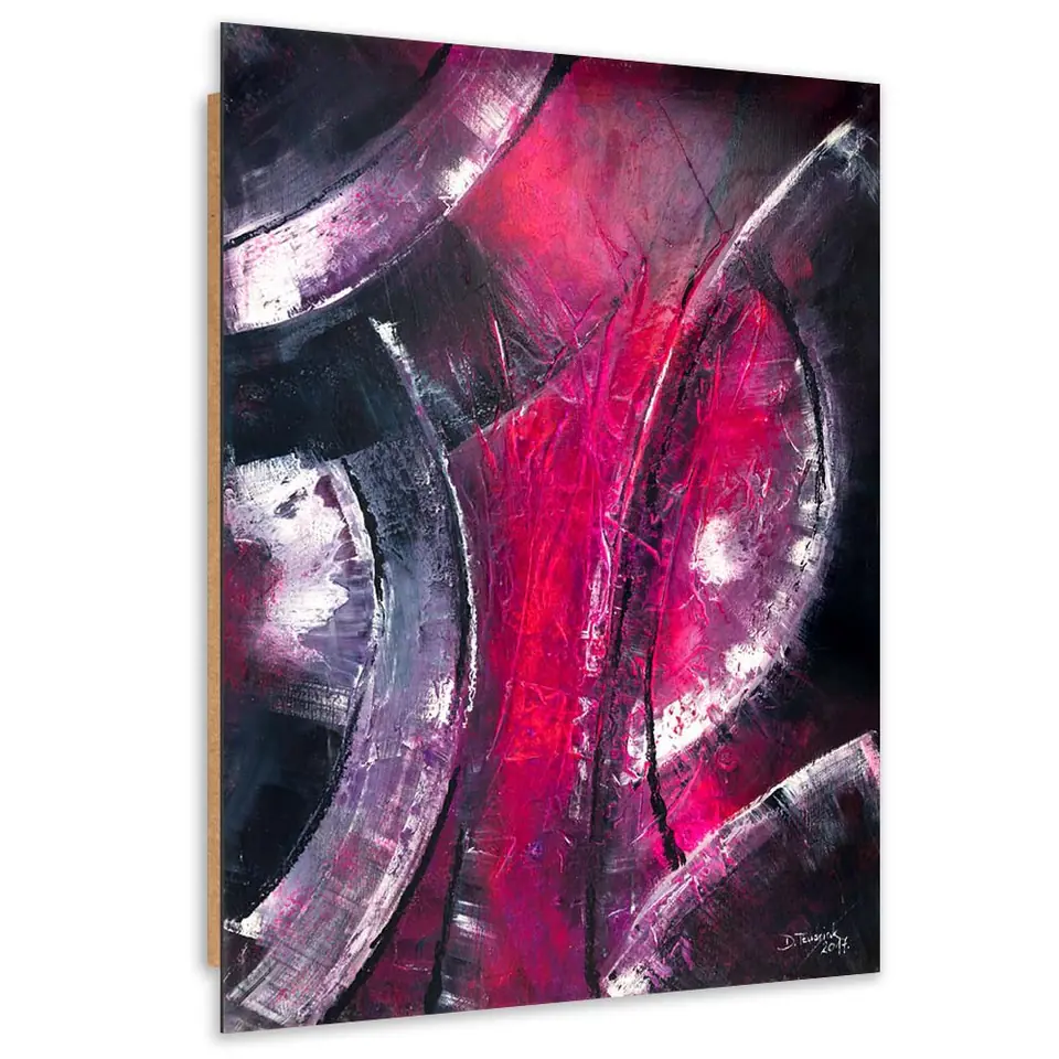 ⁨Obraz Deco Panel, Srebrne okręgi (Rozmiar 40x60)⁩ w sklepie Wasserman.eu