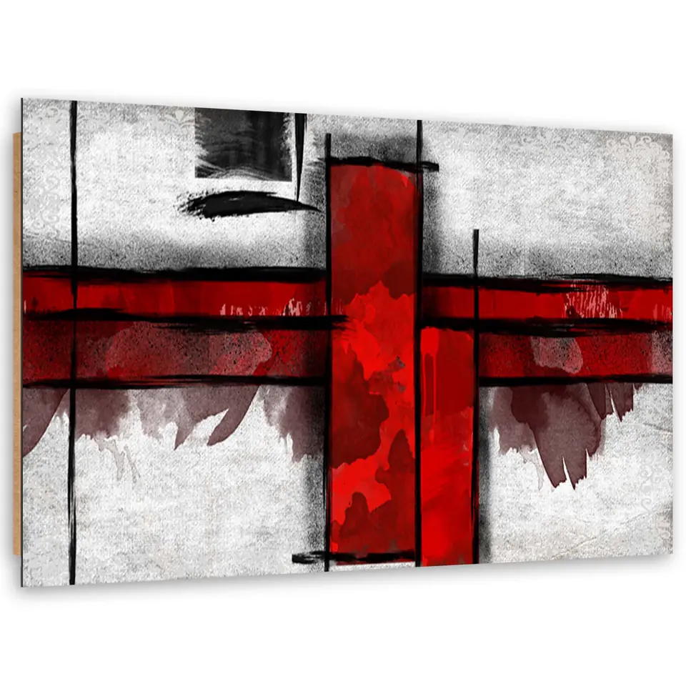 ⁨Obraz Deco Panel, Czerwone prostokąty (Rozmiar 100x70)⁩ w sklepie Wasserman.eu