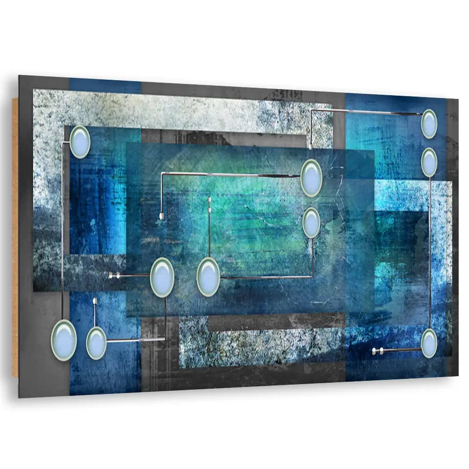 ⁨Obraz Deco Panel, Niebieska kompozycja (Rozmiar 100x70)⁩ w sklepie Wasserman.eu