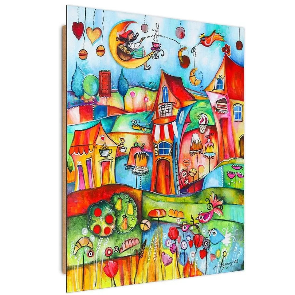 ⁨Obraz Deco Panel, Bajkowe miasteczko (Rozmiar 80x120)⁩ w sklepie Wasserman.eu